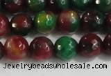 CCN4011 15 inches 8mm faceted round candy jade beads wholesale