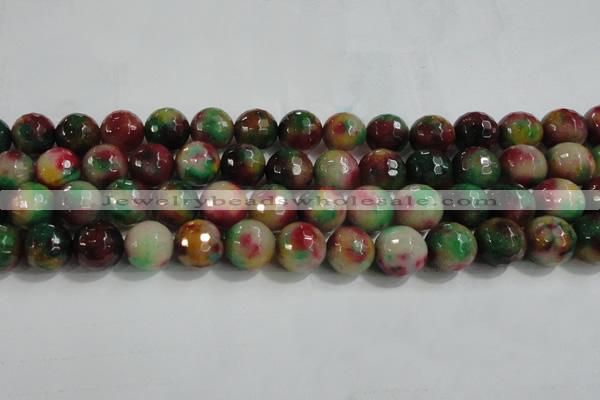 CCN4014 15 inches 14mm faceted round candy jade beads wholesale