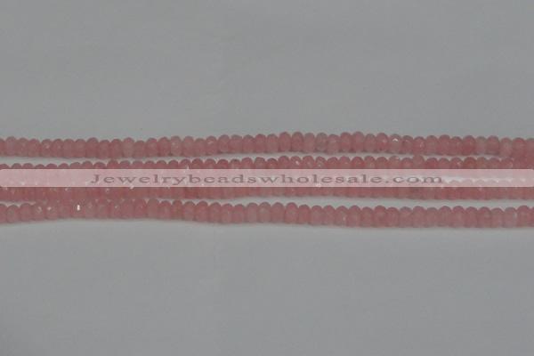 CCN4122 15.5 inches 4*6mm faceted rondelle candy jade beads