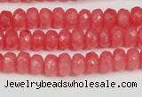 CCN4125 15.5 inches 4*6mm faceted rondelle candy jade beads