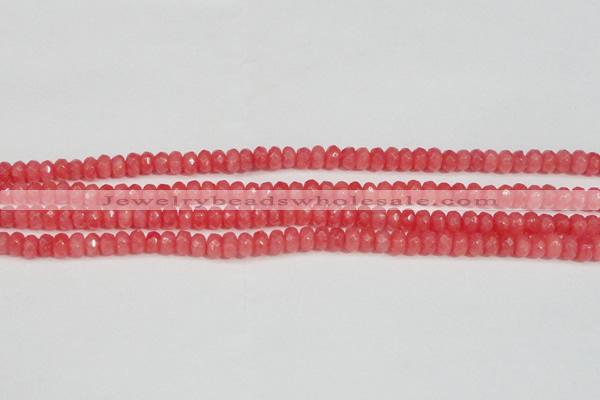 CCN4125 15.5 inches 4*6mm faceted rondelle candy jade beads