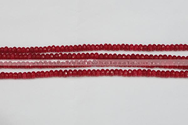 CCN4126 15.5 inches 4*6mm faceted rondelle candy jade beads