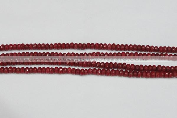 CCN4127 15.5 inches 4*6mm faceted rondelle candy jade beads