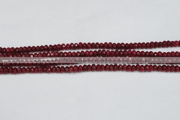 CCN4128 15.5 inches 4*6mm faceted rondelle candy jade beads