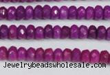 CCN4129 15.5 inches 4*6mm faceted rondelle candy jade beads