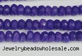 CCN4131 15.5 inches 4*6mm faceted rondelle candy jade beads