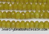 CCN4139 15.5 inches 4*6mm faceted rondelle candy jade beads