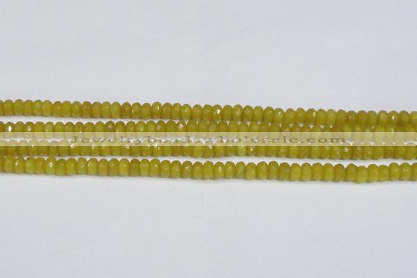 CCN4139 15.5 inches 4*6mm faceted rondelle candy jade beads