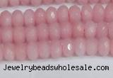 CCN4154 15.5 inches 5*8mm faceted rondelle candy jade beads