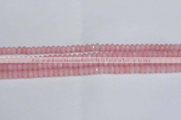 CCN4154 15.5 inches 5*8mm faceted rondelle candy jade beads