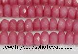 CCN4155 15.5 inches 5*8mm faceted rondelle candy jade beads