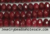 CCN4159 15.5 inches 5*8mm faceted rondelle candy jade beads