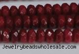 CCN4160 15.5 inches 5*8mm faceted rondelle candy jade beads