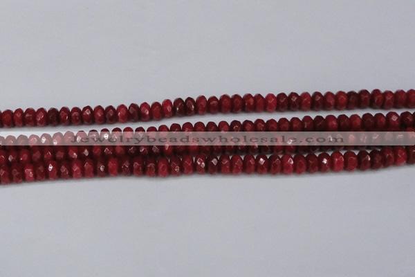 CCN4160 15.5 inches 5*8mm faceted rondelle candy jade beads