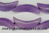 CCN418 15.5 inches 8*30mm curved moon candy jade beads wholesale