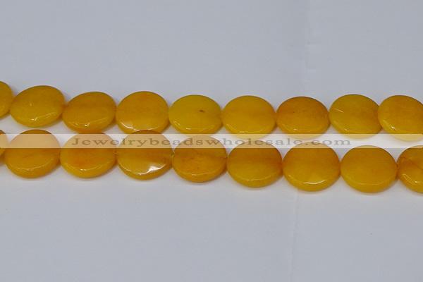 CCN4181 15.5 inches 20mm faceted coin candy jade beads wholesale