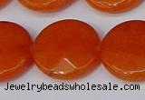 CCN4182 15.5 inches 20mm faceted coin candy jade beads wholesale