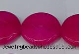 CCN4185 15.5 inches 20mm faceted coin candy jade beads wholesale