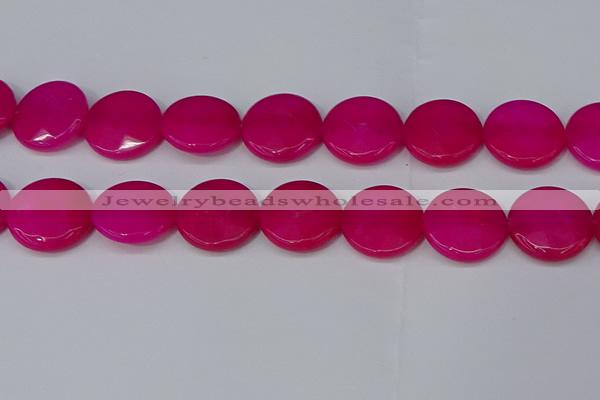 CCN4185 15.5 inches 20mm faceted coin candy jade beads wholesale