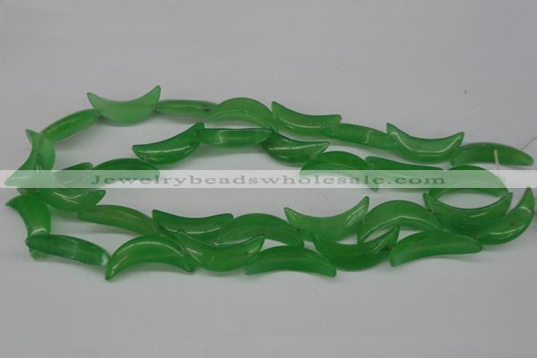 CCN422 15.5 inches 8*30mm curved moon candy jade beads wholesale