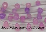 CCN430 15.5 inches Top-drilled 6*9mm teardrop candy jade beads