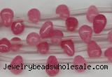 CCN434 15.5 inches Top-drilled 6*9mm teardrop candy jade beads