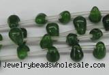 CCN439 15.5 inches Top-drilled 6*9mm teardrop candy jade beads