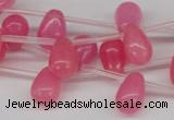 CCN450 15.5 inches Top-drilled 8*12mm teardrop candy jade beads