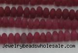 CCN4501 15.5 inches 3*5mm rondelle matte candy jade beads