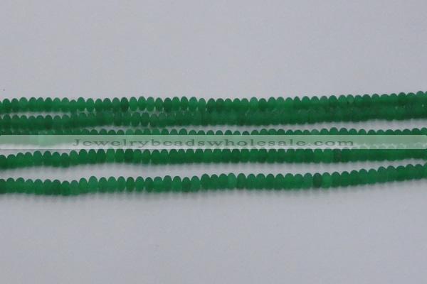 CCN4503 15.5 inches 3*5mm rondelle matte candy jade beads