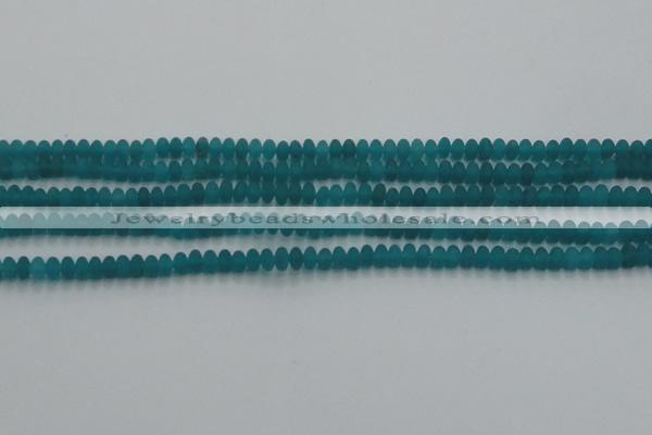 CCN4505 15.5 inches 3*5mm rondelle matte candy jade beads