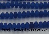 CCN4507 15.5 inches 3*5mm rondelle matte candy jade beads