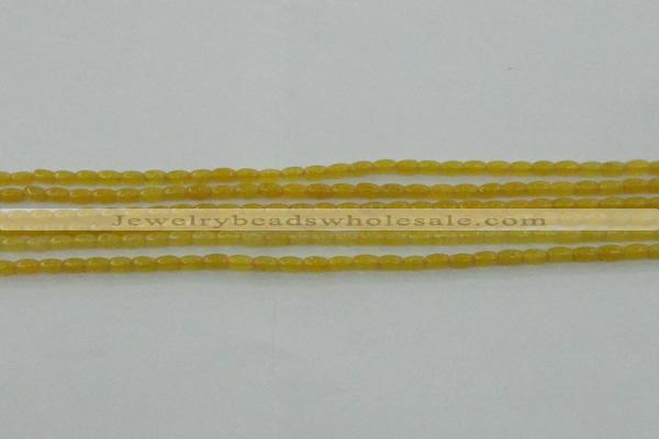 CCN4511 15.5 inches 3*5mm rice candy jade beads wholesale