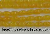 CCN4518 15.5 inches 4*6mm rice candy jade beads wholesale