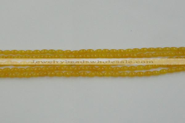 CCN4518 15.5 inches 4*6mm rice candy jade beads wholesale