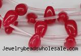 CCN452 15.5 inches Top-drilled 8*12mm teardrop candy jade beads