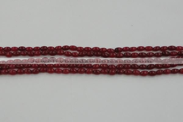 CCN4520 15.5 inches 4*6mm rice candy jade beads wholesale