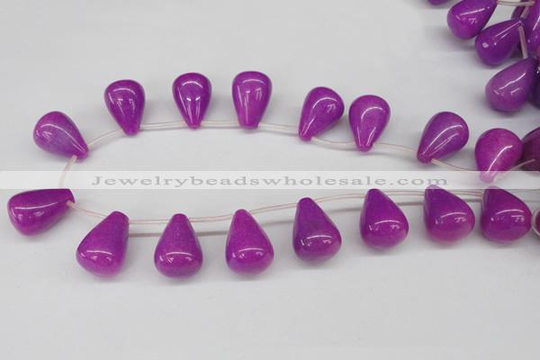 CCN467 15.5 inches Top-drilled 18*25mm teardrop candy jade beads