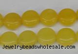 CCN475 15.5 inches 12mm flat round candy jade beads wholesale