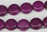 CCN485 15.5 inches 14mm flat round candy jade beads wholesale