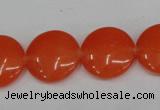 CCN496 15.5 inches 20mm flat round candy jade beads wholesale