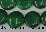 CCN503 15.5 inches 20mm flat round candy jade beads wholesale