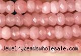 CCN5104 15 inches 3*4mm faceted rondelle candy jade beads