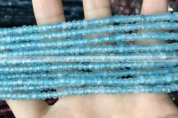 CCN5112 15 inches 3*4mm faceted rondelle candy jade beads