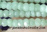 CCN5116 15 inches 3*4mm faceted rondelle candy jade beads