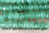 CCN5118 15 inches 3*4mm faceted rondelle candy jade beads