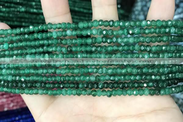 CCN5119 15 inches 3*4mm faceted rondelle candy jade beads