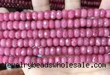 CCN5141 15 inches 5*8mm faceted rondelle candy jade beads