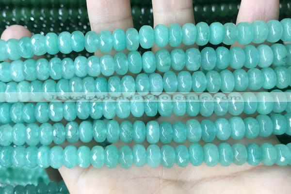 CCN5152 15 inches 5*8mm faceted rondelle candy jade beads