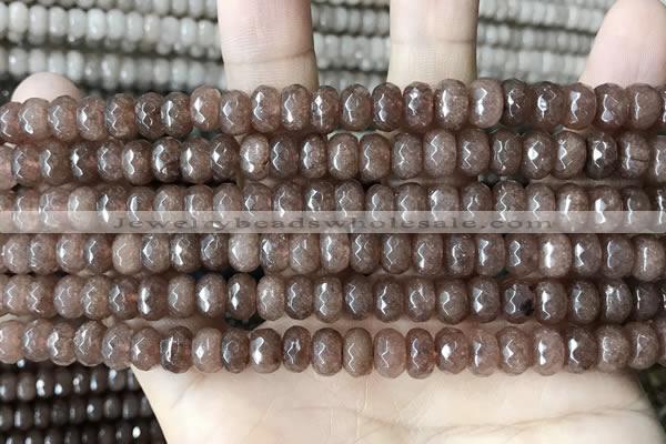 CCN5161 15 inches 5*8mm faceted rondelle candy jade beads